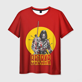 Мужская футболка 3D с принтом BRZRKR (киану ривз) в Тюмени, 100% полиэфир | прямой крой, круглый вырез горловины, длина до линии бедер | berserker | brzrkr | берсерк | воитель | киану ривз | комикс
