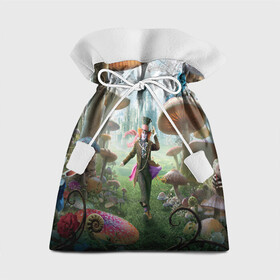 Подарочный 3D мешок с принтом Алиса в Тюмени, 100% полиэстер | Размер: 29*39 см | абстракция | алиса | арт | рендеринг | страна чудес
