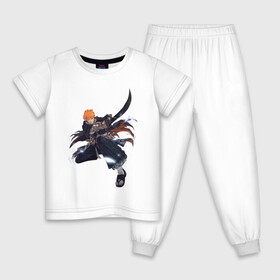 Детская пижама хлопок с принтом Ichigo Kurosaki Bleach в Тюмени, 100% хлопок |  брюки и футболка прямого кроя, без карманов, на брюках мягкая резинка на поясе и по низу штанин
 | anime | bleach | hero | ichigo kurosaki | manga | блич | герой | ичиго куросаки