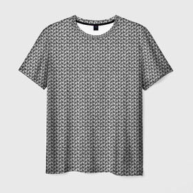 Мужская футболка 3D с принтом Кольчуга в Тюмени, 100% полиэфир | прямой крой, круглый вырез горловины, длина до линии бедер | chainarmor | chainmail | броня | кольчуга | метал