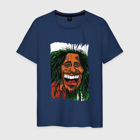 Мужская футболка хлопок с принтом Боб Марли Карикатура в Тюмени, 100% хлопок | прямой крой, круглый вырез горловины, длина до линии бедер, слегка спущенное плечо. | art | bob marley | jah | jamaica | music | no woman no cry | rasta | rastaman | reggae | retro | vintage | ziggy | арт | винтаж | джа | жизнь за деньги не купишь | зигги | раста | растаман | растафарианство | ретро | рисунок | счастье | улыб