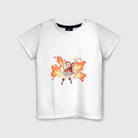Детская футболка хлопок с принтом Взрывы Кли в Тюмени, 100% хлопок | круглый вырез горловины, полуприлегающий силуэт, длина до линии бедер | арт | боевая девушка | кли | милая девочка | милая девушка | рисунок