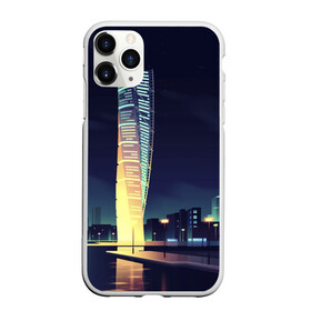 Чехол для iPhone 11 Pro матовый с принтом Ночной Город в Тюмени, Силикон |  | архитектура | город | здания | ночной город
