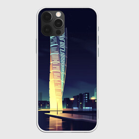 Чехол для iPhone 12 Pro с принтом Ночной Город в Тюмени, силикон | область печати: задняя сторона чехла, без боковых панелей | архитектура | город | здания | ночной город