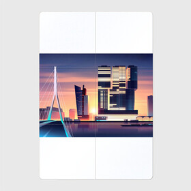 Магнитный плакат 2Х3 с принтом Ночной Город в Тюмени, Полимерный материал с магнитным слоем | 6 деталей размером 9*9 см | архитектура | город | закат | здания | ночной город