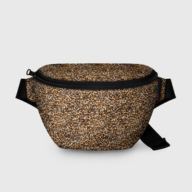 Поясная сумка 3D с принтом Leopard в Тюмени, 100% полиэстер | плотная ткань, ремень с регулируемой длиной, внутри несколько карманов для мелочей, основное отделение и карман с обратной стороны сумки застегиваются на молнию | cheetah | leopard | wool | леопард