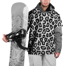 Накидка на куртку 3D с принтом Snow Leopard в Тюмени, 100% полиэстер |  | Тематика изображения на принте: cheetah | leopard | wool | леопард