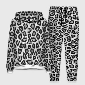 Мужской костюм 3D (с толстовкой) с принтом Snow Leopard в Тюмени,  |  | Тематика изображения на принте: cheetah | leopard | wool | леопард