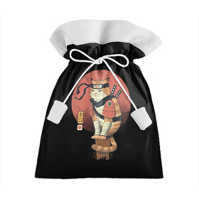 Подарочный 3D мешок с принтом Кот Ниндзя в Тюмени, 100% полиэстер | Размер: 29*39 см | Тематика изображения на принте: cat | cats | japan | ninja | samurai | yakuza | катана | кот | котенок | коты | котэ | котята | кошка | ниндзя | самурай | якудза | япония