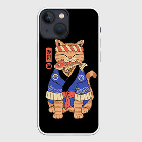 Чехол для iPhone 13 mini с принтом Суши Мастер в Тюмени,  |  | cat | cats | japan | master | ninja | samurai | sushi | yakuza | катана | кот | котенок | коты | котэ | котята | кошка | мастер | ниндзя | самурай | суши | якудза | япония