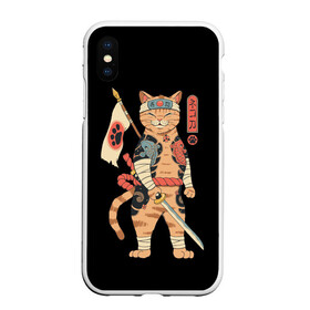Чехол для iPhone XS Max матовый с принтом Shogun Cat в Тюмени, Силикон | Область печати: задняя сторона чехла, без боковых панелей | Тематика изображения на принте: cat | cats | japan | ninja | samurai | shogun | yakuza | катана | кот | котенок | коты | котэ | котята | кошка | ниндзя | самурай | сёгун | якудза | япония