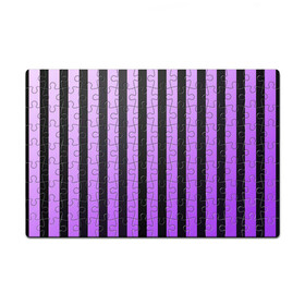 Пазл магнитный 126 элементов с принтом Полосатость в Тюмени, полимерный материал с магнитным слоем | 126 деталей, размер изделия —  180*270 мм | Тематика изображения на принте: purple | полосы | футбол | хайп | яркий