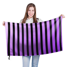 Флаг 3D с принтом Полосатость в Тюмени, 100% полиэстер | плотность ткани — 95 г/м2, размер — 67 х 109 см. Принт наносится с одной стороны | purple | полосы | футбол | хайп | яркий