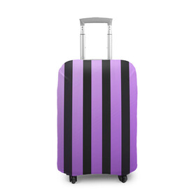 Чехол для чемодана 3D с принтом Полосатость в Тюмени, 86% полиэфир, 14% спандекс | двустороннее нанесение принта, прорези для ручек и колес | purple | полосы | футбол | хайп | яркий