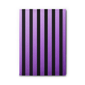 Обложка для автодокументов с принтом Полосатость в Тюмени, натуральная кожа |  размер 19,9*13 см; внутри 4 больших “конверта” для документов и один маленький отдел — туда идеально встанут права | Тематика изображения на принте: purple | полосы | футбол | хайп | яркий
