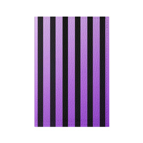 Обложка для паспорта матовая кожа с принтом Полосатость в Тюмени, натуральная матовая кожа | размер 19,3 х 13,7 см; прозрачные пластиковые крепления | Тематика изображения на принте: purple | полосы | футбол | хайп | яркий
