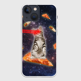 Чехол для iPhone 13 mini с принтом Котик в космосе в Тюмени,  |  | nyan cat | youtube | еда | космос | котик | мемы | пицца | психоделика | ютуб