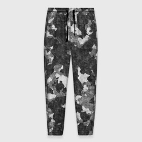 Мужские брюки 3D с принтом Gray Camouflage в Тюмени, 100% полиэстер | манжеты по низу, эластичный пояс регулируется шнурком, по бокам два кармана без застежек, внутренняя часть кармана из мелкой сетки | Тематика изображения на принте: army | camo | camouflage | military | камуфляж