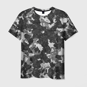 Мужская футболка 3D с принтом Gray Camouflage в Тюмени, 100% полиэфир | прямой крой, круглый вырез горловины, длина до линии бедер | army | camo | camouflage | military | камуфляж