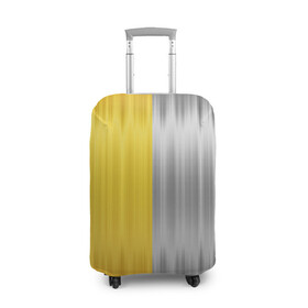 Чехол для чемодана 3D с принтом Gold and Silver в Тюмени, 86% полиэфир, 14% спандекс | двустороннее нанесение принта, прорези для ручек и колес | dual | gold | metal | silver | золото | серебро