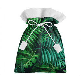 Подарочный 3D мешок с принтом Сочные тропики в Тюмени, 100% полиэстер | Размер: 29*39 см | Тематика изображения на принте: заросли | кусты | лето | листья | пальма | тропики. зелень