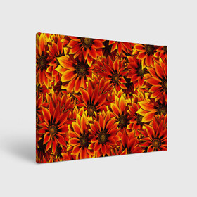 Холст прямоугольный с принтом Цветы в Тюмени, 100% ПВХ |  | вайб | молодежное | хайп | цветы | яркое