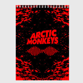 Скетчбук с принтом arctic monkeys в Тюмени, 100% бумага
 | 48 листов, плотность листов — 100 г/м2, плотность картонной обложки — 250 г/м2. Листы скреплены сверху удобной пружинной спиралью | arctic monkeys | arctic monkeys live | do i wanna know | domino | domino records | full album | lyrics | mardy bum | whyd you only call me when youre high | арктические обезьяны | домино пластинки | полный альбом | тексты песен