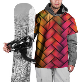 Накидка на куртку 3D с принтом Сплетение в Тюмени, 100% полиэстер |  | молодежное | пестрое | плетенка | счастье | хайп | цветное