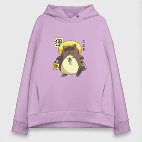 Женское худи Oversize хлопок с принтом Tanuki Yokai Japanese Demon в Тюмени, френч-терри — 70% хлопок, 30% полиэстер. Мягкий теплый начес внутри —100% хлопок | боковые карманы, эластичные манжеты и нижняя кромка, капюшон на магнитной кнопке | anime | cat | ghibli | kawaii | manga | miyadzaki | raccoon | барсук | война тануки | гибли | демон | ёкай | енот | зверь нового типа | йокай | кавайи | кавайный кот | кот | манга | миядзаки | мультяшный рисунок | обакэ