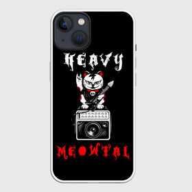 Чехол для iPhone 13 с принтом КОТ ХЕВИ МЕТАЛ в Тюмени,  |  | heavy metal | meowtal | rock | rock never die | rock never dies | кот | котик | кошак | кошка | металл | не умирает | рок | рок никогда не умрет | роцк | хеви метал | хэви метал