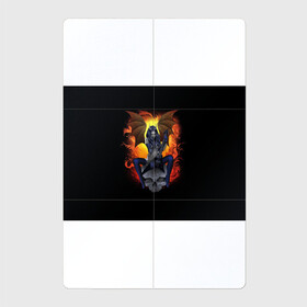 Магнитный плакат 2Х3 с принтом Ангел смерти в Тюмени, Полимерный материал с магнитным слоем | 6 деталей размером 9*9 см | крылья пламя череп рога гитара демон