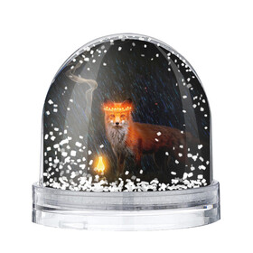 Снежный шар с принтом Лиса с огненной короной в Тюмени, Пластик | Изображение внутри шара печатается на глянцевой фотобумаге с двух сторон | fox | foxy | животное | звери | лиса | лисенок | лисичка | милая | рыжая | фокс