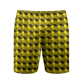 Мужские шорты спортивные с принтом 3D kube узор в Тюмени,  |  | Тематика изображения на принте: 3d | графика | куб | кубик | объем