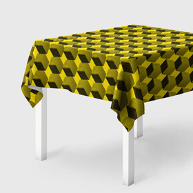 Скатерть 3D с принтом 3D kube узор в Тюмени, 100% полиэстер (ткань не мнется и не растягивается) | Размер: 150*150 см | 3d | графика | куб | кубик | объем