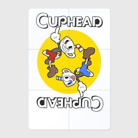 Магнитный плакат 2Х3 с принтом СapheadMugman в Тюмени, Полимерный материал с магнитным слоем | 6 деталей размером 9*9 см | caphead | cup | mugman | друг | капхед | капхейд | кружка | мугман