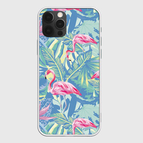 Чехол для iPhone 12 Pro с принтом фламинго в Тюмени, силикон | область печати: задняя сторона чехла, без боковых панелей | flamingo | птицы | розовый | фламинго