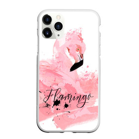 Чехол для iPhone 11 Pro матовый с принтом flamingo в Тюмени, Силикон |  | Тематика изображения на принте: flamingo | птицы | розовый | фламинго