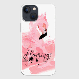 Чехол для iPhone 13 mini с принтом flamingo в Тюмени,  |  | flamingo | птицы | розовый | фламинго