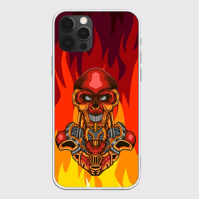 Чехол для iPhone 12 Pro с принтом Меха скелет Steampunk Fire (Z) в Тюмени, силикон | область печати: задняя сторона чехла, без боковых панелей | steam punk | steamfest | steampunk | бойлерпанк | дизельпанк | клокпанк | маннерпанк | механика | научная фантастика | паро панк | паровой панк | паропанк | стим панк | стимпанк | стимпанк стиль | стимфест