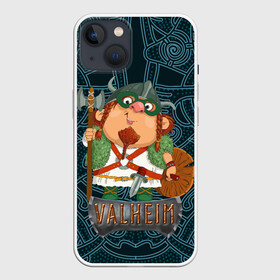 Чехол для iPhone 13 с принтом Valheim веселый викинг в Тюмени,  |  | fantasy | mmo | valheim | valve | валхейм | вальхейм | викинги | выживалка | игра | королевская битва | ммо | ролевая игра | фэнтази