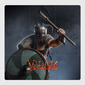 Магнитный плакат 3Х3 с принтом Viking Valheim в Тюмени, Полимерный материал с магнитным слоем | 9 деталей размером 9*9 см | fantasy | mmo | valheim | valve | валхейм | вальхейм | викинги | выживалка | игра | королевская битва | ммо | ролевая игра | фэнтази