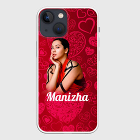 Чехол для iPhone 13 mini с принтом Manizha Сердечки в Тюмени,  |  | manizha | далеровна | душанбе | евровидение | евровидение 2021 | манижа | певица | таджикистан | хамраева