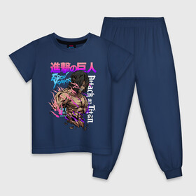 Детская пижама хлопок с принтом ЭРЕН ЙЕГЕР / EREN YEAGER в Тюмени, 100% хлопок |  брюки и футболка прямого кроя, без карманов, на брюках мягкая резинка на поясе и по низу штанин
 | Тематика изображения на принте: anime | attack on titan. | manga | shingeki no kyojin | аниме | атака на титанов | атака титанов | герой | демон | манга | мультфильм | персонаж | титан | эрен йегер | японская мультипликация