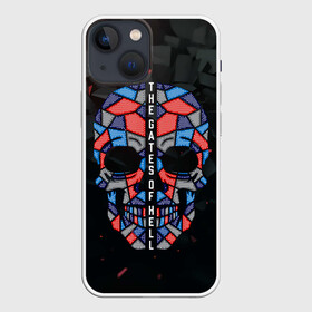 Чехол для iPhone 13 mini с принтом Череп мозаикой в Тюмени,  |  | hell | skull | ад | скелет | ужасы | череп | черепушка