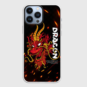 Чехол для iPhone 13 Pro Max с принтом Dragon Огненный дракон в Тюмени,  |  | Тематика изображения на принте: dragon | fire | дракон | китай | китайский огонь | костер | огонь