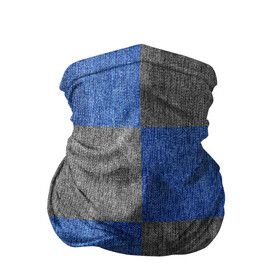 Бандана-труба 3D с принтом Denim Patchwork в Тюмени, 100% полиэстер, ткань с особыми свойствами — Activecool | плотность 150‒180 г/м2; хорошо тянется, но сохраняет форму | Тематика изображения на принте: blue gray | denim | jeans | patchwork | джинсовая ткань