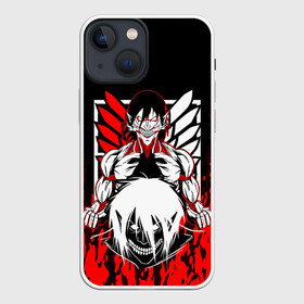 Чехол для iPhone 13 mini с принтом ЭРЕН ЙЕГЕР   EREN YEAGER в Тюмени,  |  | anime | attack on titan. | manga | shingeki no kyojin | аниме | атака на титанов | атака титанов | герой | демон | манга | мультфильм | персонаж | титан | эрен йегер | японская мультипликация