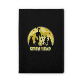 Обложка для автодокументов с принтом Siren Head Yellow Moon в Тюмени, натуральная кожа |  размер 19,9*13 см; внутри 4 больших “конверта” для документов и один маленький отдел — туда идеально встанут права | Тематика изображения на принте: 6789 | cartoon | cat | forest | foundation | head | monster | moon | mountains | scp | siren | sirenhead | голова | горы | кот | лес | луна | монстр | объект | объекты | сирена | сиреноголовый | фонд | чудище | чудовище