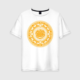 Женская футболка хлопок Oversize с принтом Магический круг в Тюмени, 100% хлопок | свободный крой, круглый ворот, спущенный рукав, длина до линии бедер
 | доктор стрэндж | константин | круг | магия | сверхъестественное