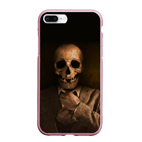 Чехол для iPhone 7Plus/8 Plus матовый с принтом Мистер Скелет в Тюмени, Силикон | Область печати: задняя сторона чехла, без боковых панелей | зомби | костюм | мертвец | мертвый | мистер | скелет | череп